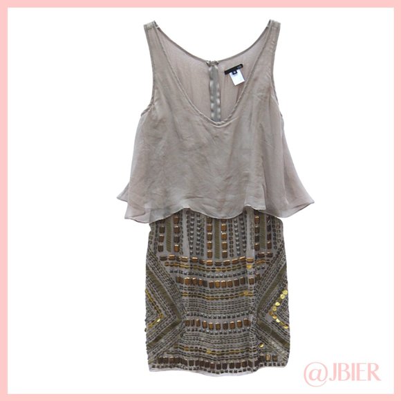 c+b Neutrals Mini Dress - Picture 1 of 4